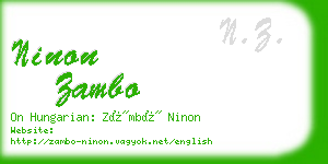 ninon zambo business card